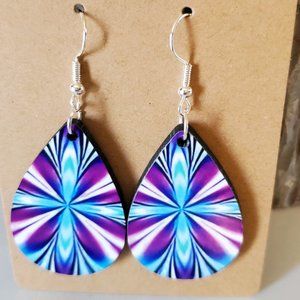 Fun Pattern Multicolor Teardrop Earrings
